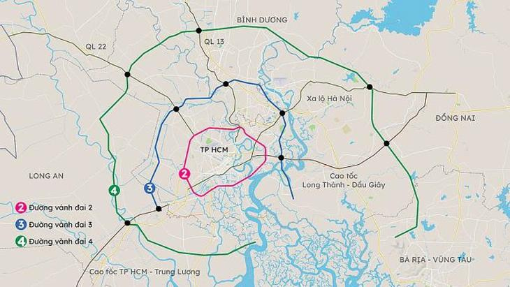 Các tuyến vành đai qua dự án Lahome  Long An