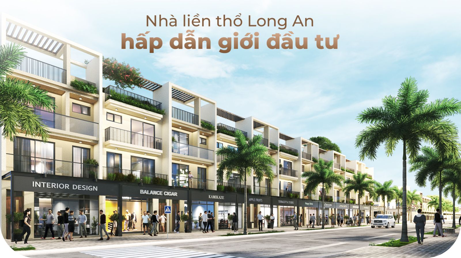 Nhà phố liền thổ Long An hấp dẫn vốn đầu tư